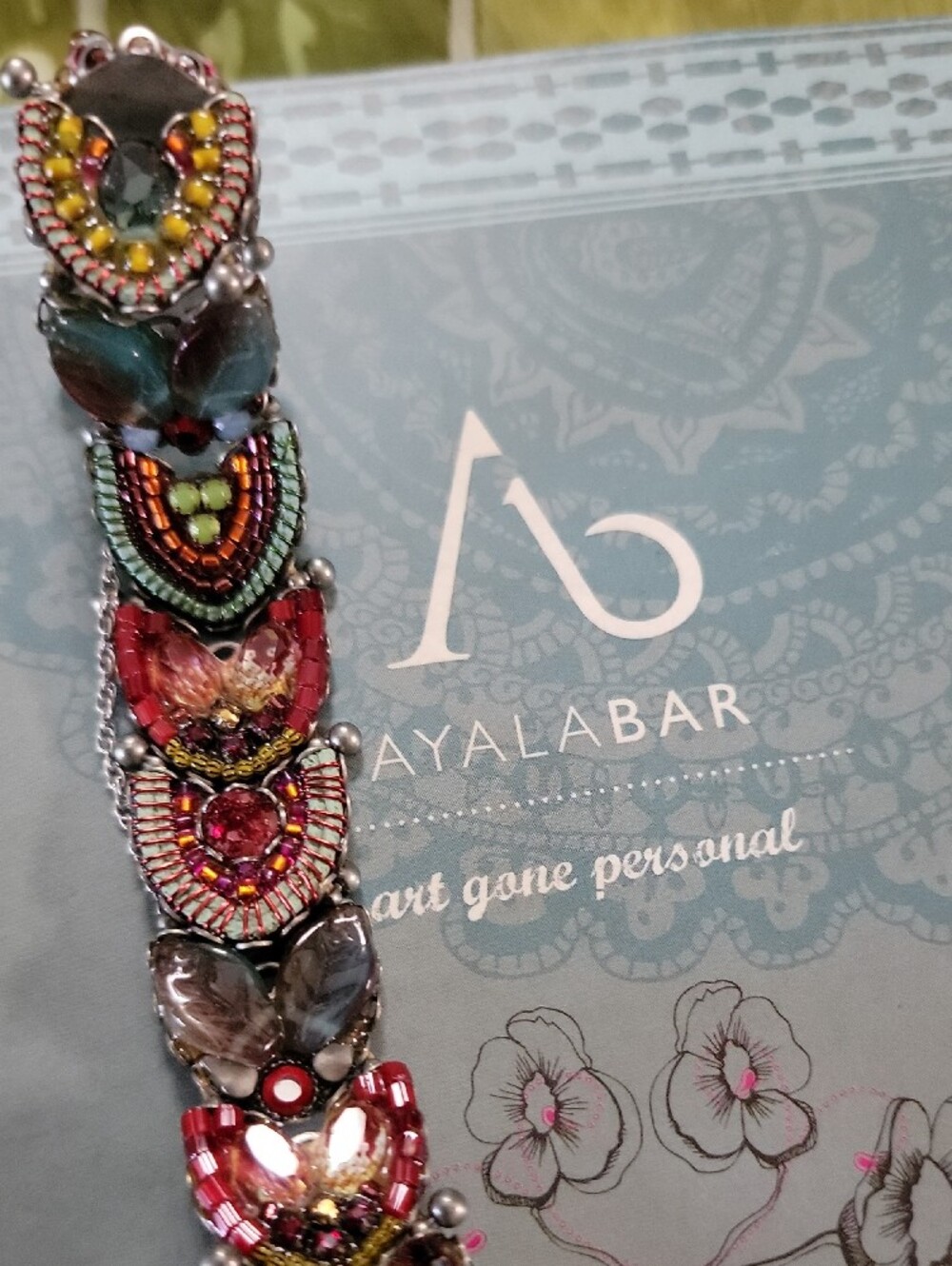 Ayala Bar Colorful Fabric Beads And Crystals Multicolor Women’s Bracelet